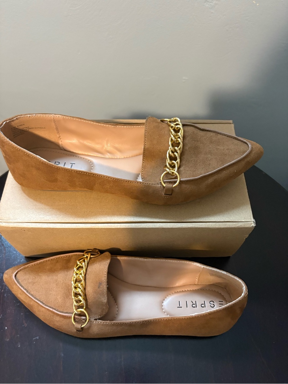 Women's 8.5 M Suede Esprit Loafers - Picture 2 of 5